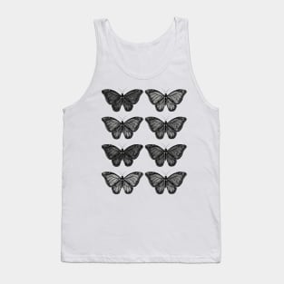 Black And White Butterfly Collection Tank Top